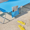 SoBuy OGS35-B Zahradní lehátko Skládací opalovací lehátko Modré 110kg Nosnost
