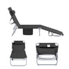 SoBuy OGS35-SCHx2 2dílná sada zahradních lehátek Skládací opalovací lehátkoČerné 100kg Nosnost