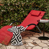 SoBuy OGS38-R Sluneční lehátko, Zahradní lehátko, Červené, 100 kg Nosnost