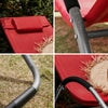 SoBuy OGS38-R Sluneční lehátko, Zahradní lehátko, Červené, 100 kg Nosnost