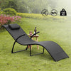 SoBuy OGS45-SCH Sluneční lehátko Skládací Zahradní lehátko Relaxační křeslo 150 kg Nosnost