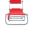 SoBuy OGS48-R Sluneční lehátko Skládací zahradní lehátko Červené 110kg Nosnost