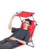 SoBuy OGS48-R Sluneční lehátko Skládací zahradní lehátko Červené 110kg Nosnost
