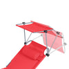 SoBuy OGS48-R Sluneční lehátko Skládací zahradní lehátko Červené 110kg Nosnost