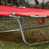 SoBuy OGS48-Rx2 2dílná sada lehátka Sklopné zahradní lehátko Červené 110kg Nosnost