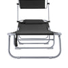 SoBuy OGS48-SCH Sluneční lehátko Skládací zahradní lehátko Černé 110kg Nosnost