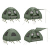 SoBuy OGS61-L-GR Kempinkový stan pro 2 osoby Patrový dvoulůžkový stan s přenosnou taškou Stan 4 v 1 Praktický zelený WD cca 193 x 145 x 185 cm
