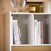SoBuy STR11-WN Knihovna / stojací regál / úložná skříňka na dokumenty bílá a přírodní
