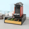 SoBuy FRG280-SCH Bambusový organizér na kávové kapsle, šuplík na 32 ks pro Nespresso & Dolce Gusto