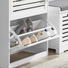 SoBuy Bambusowy stojak na buty z 3 drzwiami FSR108-W