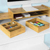SoBuy BBF01-N Stojan na obrazovku Stojan na monitor Zvýšení monitoru Bambusový 70x13x19cm