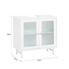SoBuy BZR115-W Skříňka pod umyvadlo Koupelnová skříňka Koupelnový nábytek Bílá 60x58x30cm