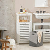 SoBuy BZR67-W Prádelní skříňka Sáčky na prádlo Truhla na prádlo Koš na prádlo Koupelnový nábytek Bílá 42x90x30cm