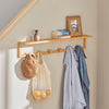 FHK06-N Hallův věšák, koupelnová police, nástěnný věšák, věšák na ručníky, bambus
