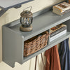 SoBuy FHK28-HG Nástěnný věšák na kabáty Závěsná police Věšák Světle šedá 100x35x25cm
