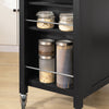 SoBuy FKW108-SCH Kuchyňský vozík Kuchyňský ostrůvek Příborník Černý 107x94x46cm