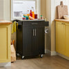 SoBuy FKW110-SCH Kuchyňský vozík Servírovací vozík Boční vozík Černý 80x90x46cm