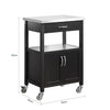FKW22-SCH Kuchyňský vozík, Servírovací vozík, vozík na nápoje, Černý