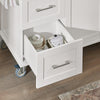 SoBuy FKW30-II-W Kuchyňský ostrůvek s pracovní deskou Kuchyňský vozík Kuchyňská skříňka Příborník Servírovací vozík Bílý 115x90x46cm
