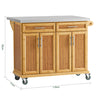 SoBuy FKW69-N Kuchyňský ostrůvek Kuchyňský vozík Servírovací vozík Bambusový 115x92x46-71cm