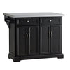 SoBuy FKW71-SCH Kuchyňský ostrůvek Kuchyňský vozík Kuchyňský stůl Servírovací vozík Černý 115x92x46-71cm
