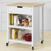 FKW74-K-WN Kuchyňský vozík Kuchyňský vozík na vozík bílý-přírodní