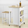 FKW74-K-WN Kuchyňský vozík Kuchyňský vozík na vozík bílý-přírodní