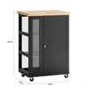 SoBuy FKW75-SCH Kuchyňský vozík Servírovací vozík Boční vozík Černá 60x90x40cm