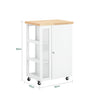 SoBuy FKW75-WN Kuchyňský vozík Servírovací vozík Boční vozík Bílá-přírodní 60x90x40cm