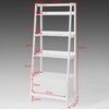 SoBuy FRG116-W Žebříková police Policový stojan na knihy Koupelnová police Bílá