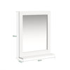 SoBuy FRG129-W Zrcadlo Nástěnné zrcadlo Koupelnové zrcadlo s policí bílé 40x49x10cm