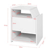 FRG261-W Postranní stolek s držákem zásobníku Noční stolek se zásuvkou a 3 policemi 40x51x37cm