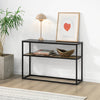 SoBuy FSB43-SCH Vintage Konzolový stolek Kovový předsíňový stolek Úzký odkládací stolek Rozkládací stolek Přírodní/černá 110x70x30cm