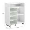 SoBuy FSB61-W Botník Příborník Komoda Boční skříňka Úložná skříň Bílá 70x90x34cm