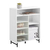 SoBuy FSB61-W Botník Příborník Komoda Boční skříňka Úložná skříň Bílá 70x90x34cm