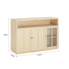 SoBuy FSB80-MI Příborník Kuchyňská skříňka Boční skříňka Béžová 120x85x40cm