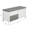 SoBuy FSR101-W Lavice na boty Lavice se sedákem Botník Lavice do předsíně 91x46x36cm