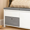 SoBuy FSR84-W Lavice na boty Lavice s úložným prostorem Lavice do předsíně Komoda na boty Bílá 90x45x30cm