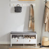 SoBuy FSR106-W Lavice na boty Komoda Lavice se sedákem Bílá 90x46x30cm