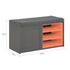 SoBuy FSR109-HG Lavice na boty Lavice s úložným prostorem Botník Lavice do předsíně 80x43x36cm
