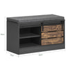 SoBuy FSR120-HG Botník Lavice Lavice s úložným prostorem Komoda na boty 80x48x35cm