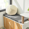 SoBuy FSR135-WN Kočičí stelivo Lavice na boty s domečkem pro kočky Hrudní lavice Bílá-přírodní 110x65x35cm