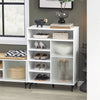 SoBuy FSB61-W Botník Příborník Komoda Boční skříňka Úložná skříň Bílá 70x90x34cm