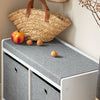 SoBuy FSR65-K-DG Lavice s úložným prostorem Botník Taburet Bílá 68x45x32cm