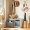 SoBuy FSR65-K-DG Lavice s úložným prostorem Botník Taburet Bílá 68x45x32cm