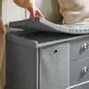 SoBuy FSR66-DG Sedací komoda Lavice s úložným prostorem Taburet 100x50x35cm