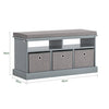 SoBuy FSR67-DG Komoda Lavice Taburet Šedá 95x49x35cm