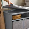 SoBuy FSR67-DG Komoda Lavice Taburet Šedá 95x49x35cm