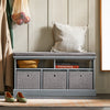 SoBuy FSR67-DG Komoda Lavice Taburet Šedá 95x49x35cm