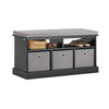 SoBuy FSR67-SCH Komoda Lavice s podsedákem Černá 95x49x35cm